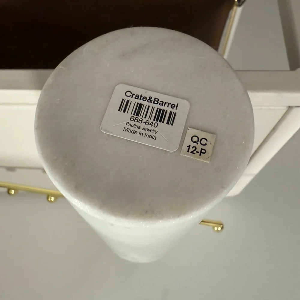 Crate & Barrel Paulina Marble Jewelry Stand